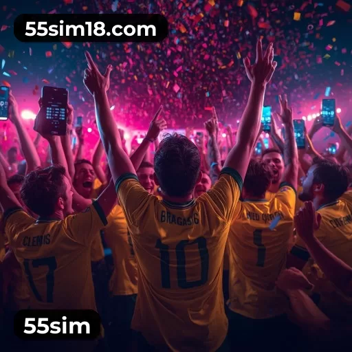App 55sim com catálogo premium, PIX e suporte 24/7